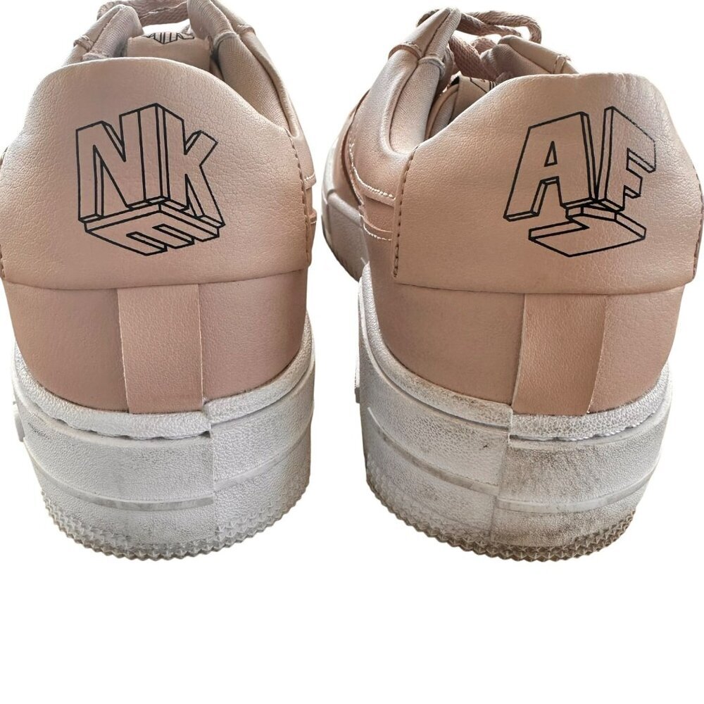 Nike Air Force 1 Pixel Athletic Lace Up Shoe‎ Womens Size 12 Pink White - Picture 9 of 12